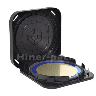 Horizontal 300mm Wafer Carrier Canisters Box Conductive Black PP Material