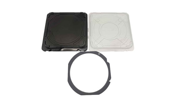 Buy Black Square Clamshell Single Flex Frame Wafer Shippers Suitable For Wafer Storage And Transportation online manufacture