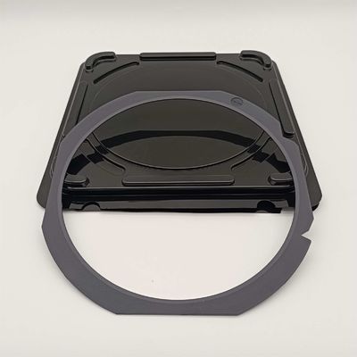 Buy Black Plastic Frame Single Wafer Shipper With Flex Frame And Blue Film For Protection And Storage online manufacture