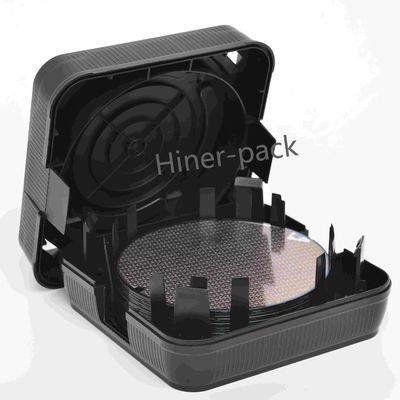 Buy 8 Inch Wafer Shipping Box Black Wafer Stack Boxes Antistatic Horizontal Used For Wafer Fab online manufacture