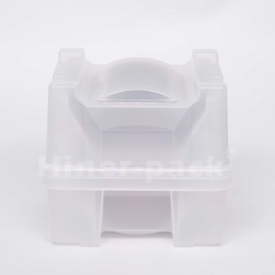Transparent PP Material Vertical Style Wafer Holder 8'' Wafer Shipping Box For Silicon Wafer