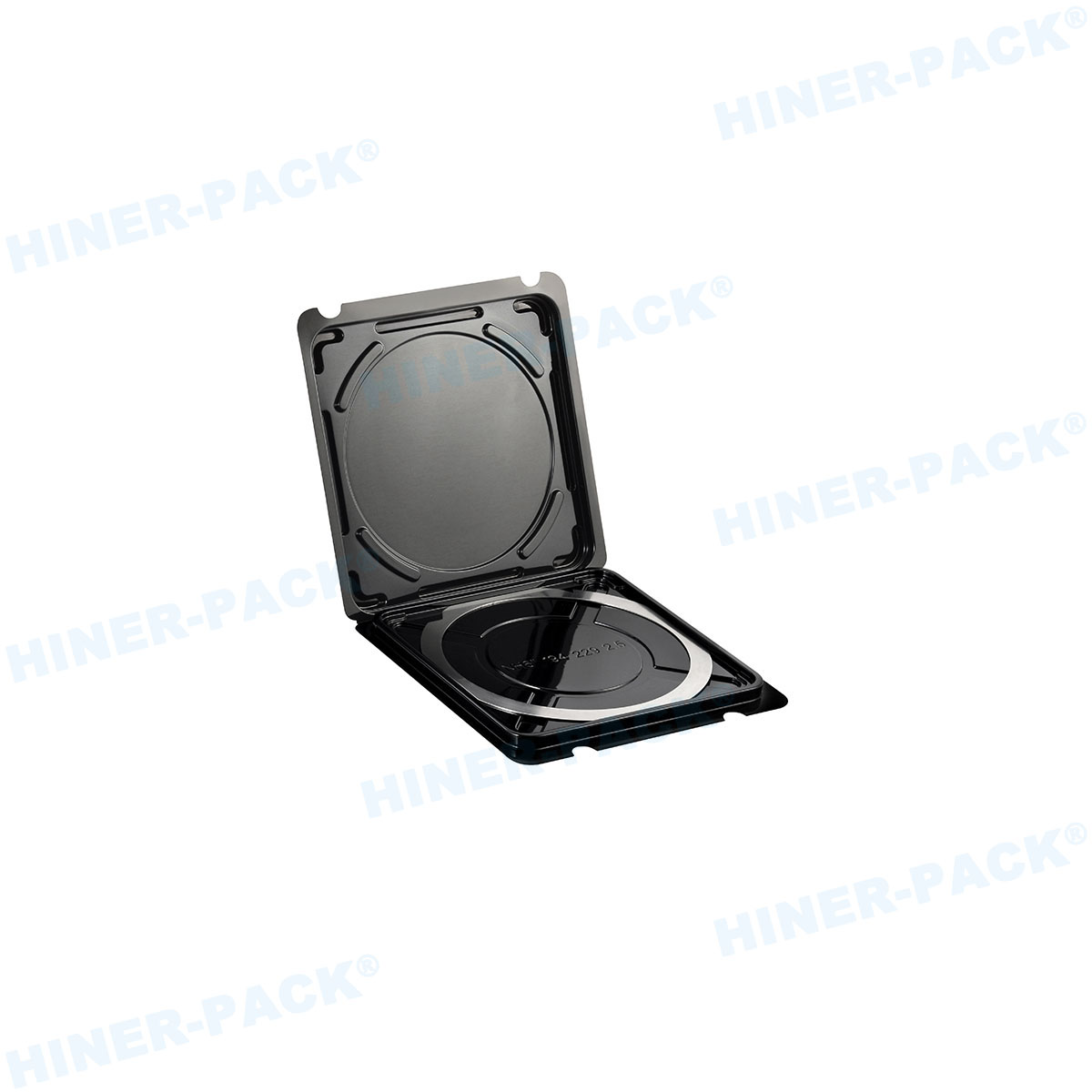 6-inch Vacuum-Formed Flex Frame Single Wafer Shipper - Black PET