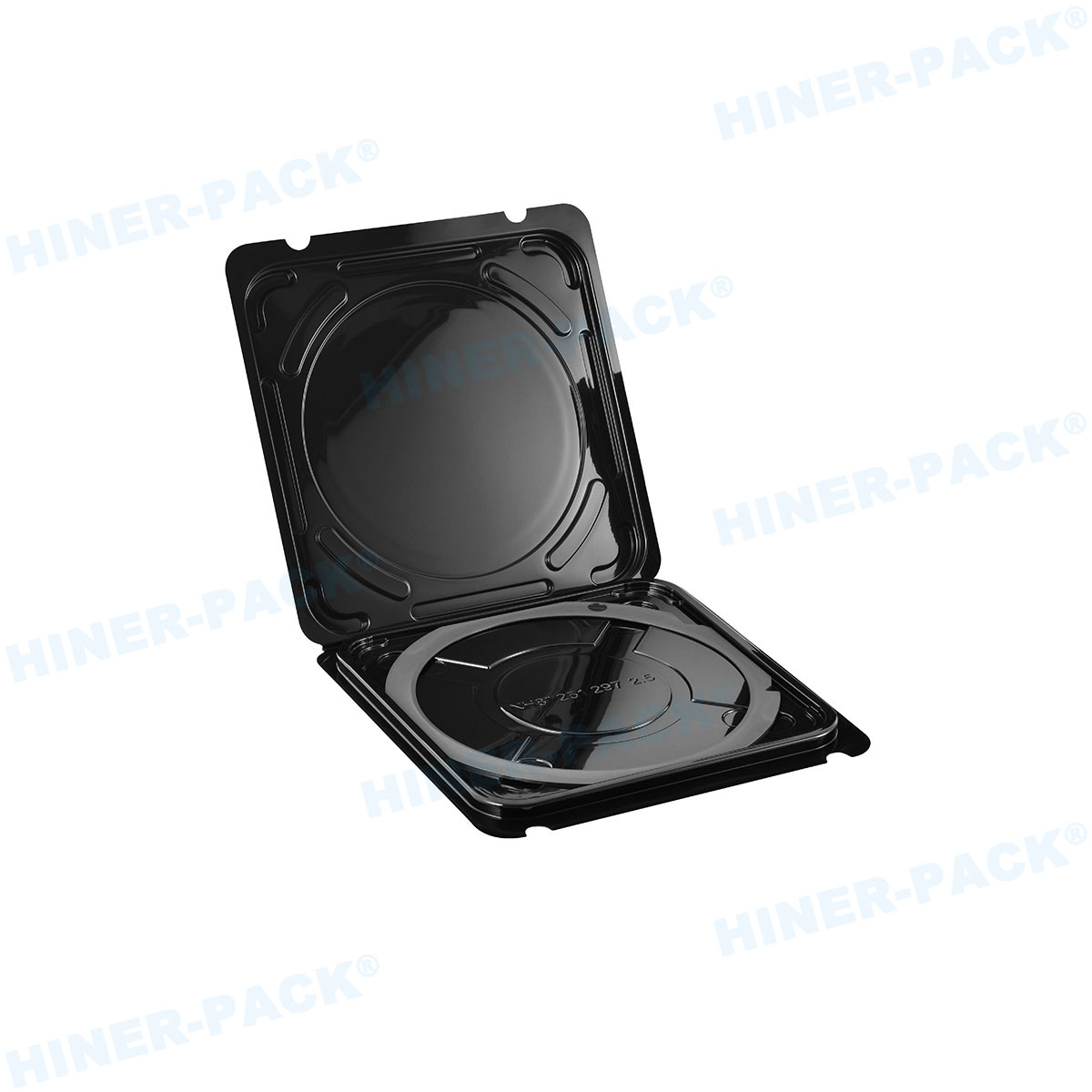 8-inch Vacuum-Formed Flex Frame Single Wafer Shipper - Black PET