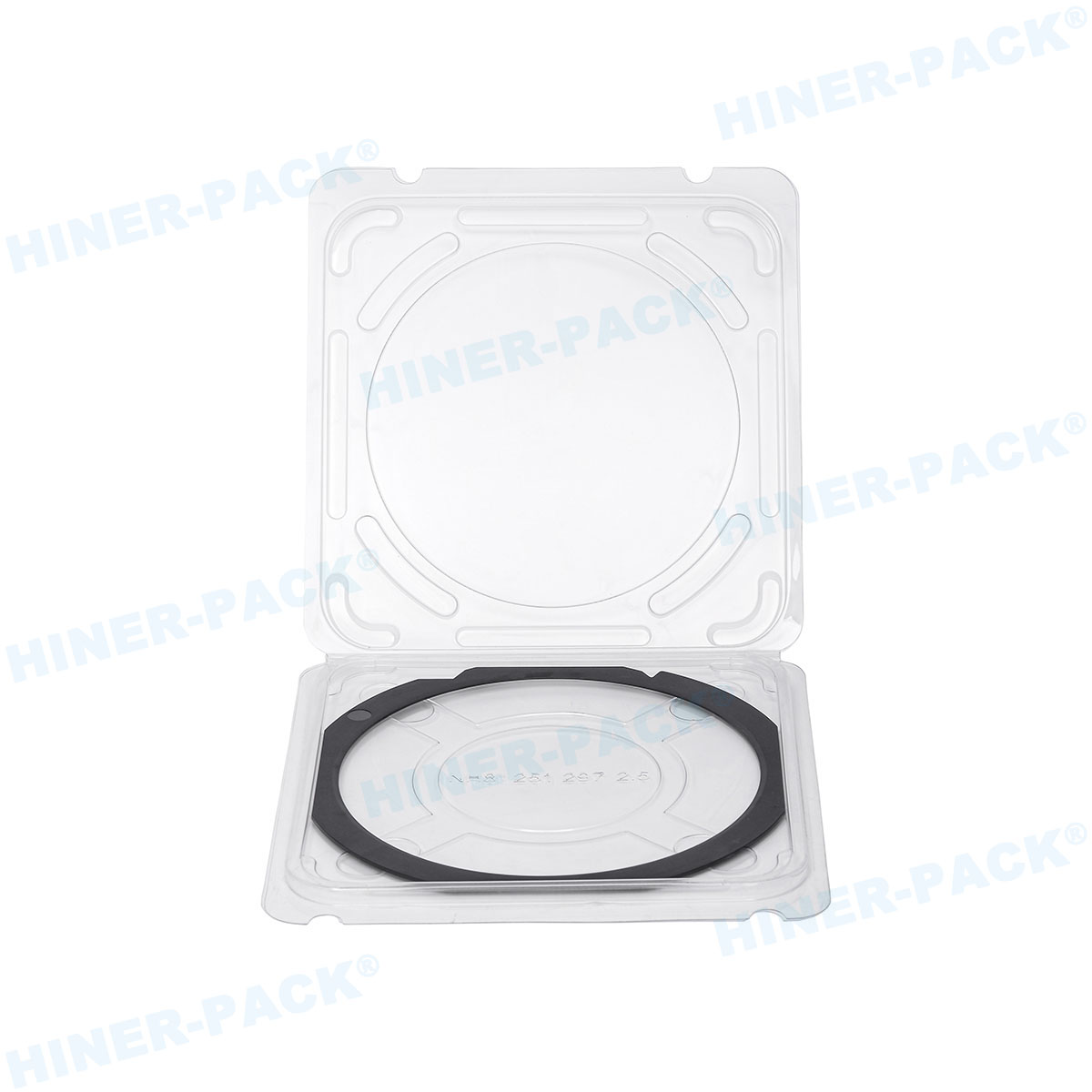 8-inch Vacuum-Formed Flex Frame Single Wafer Shipper - Clear PET